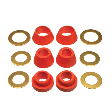 Rubber Cone Washer Assortment With Rings 12 Pc